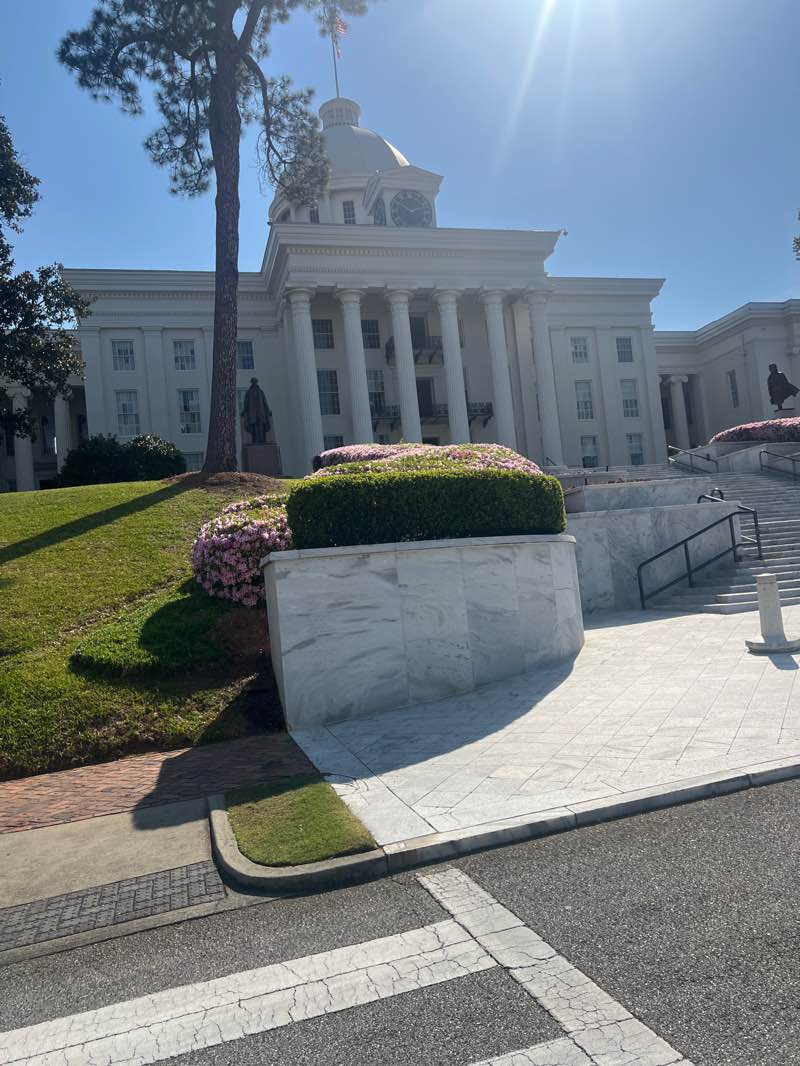 walking near me in Alabama State Capitol Grounds in spring