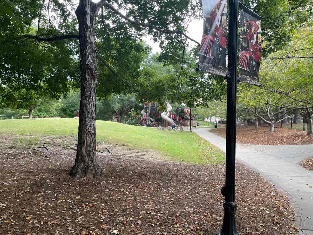 walking near me in Village Park in autumn