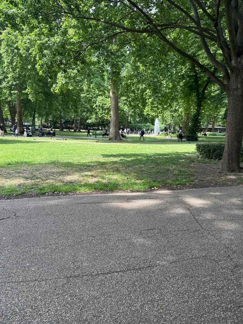 walking near me in Russell Square in summer