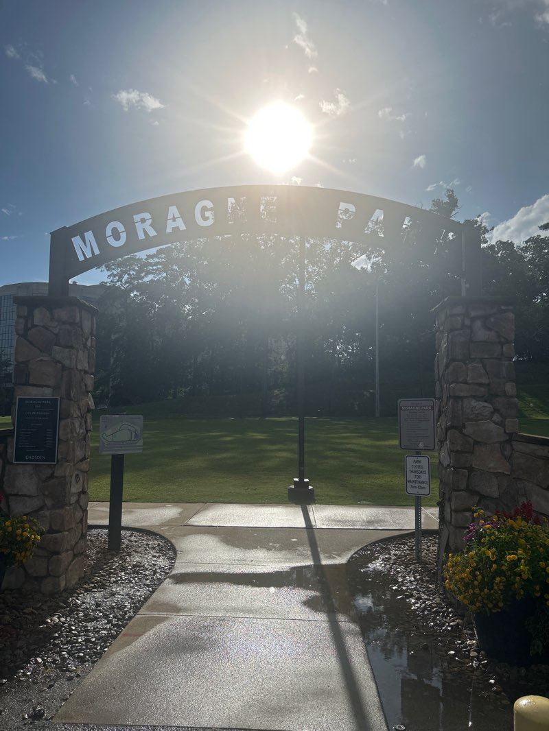 walking near me in Gadsden Moragne Park in summer