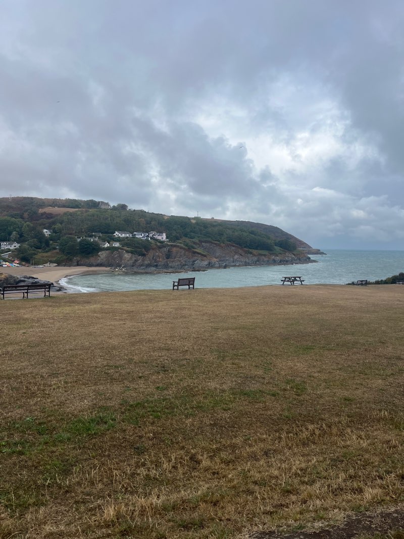 walking near me in Aberporth Community Green in summer