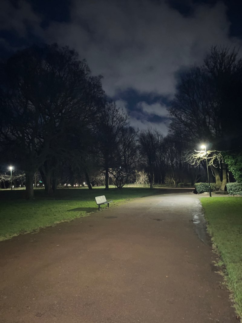 walking near me in Carr Ellison Park in winter