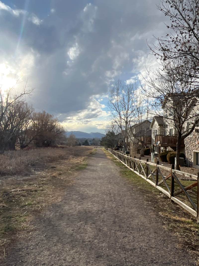walking near me in Cotton Creek Park in winter