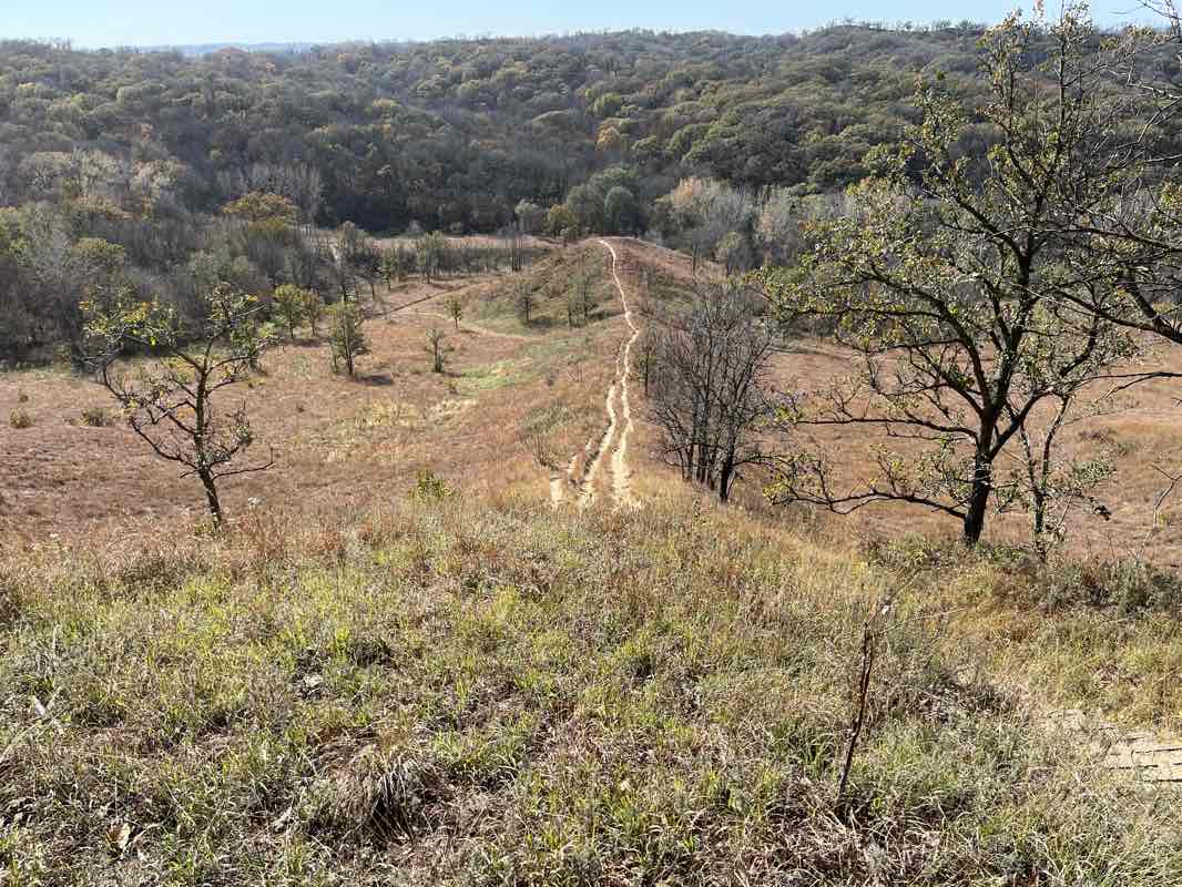 walking near me in Hitchcock Nature Center in winter