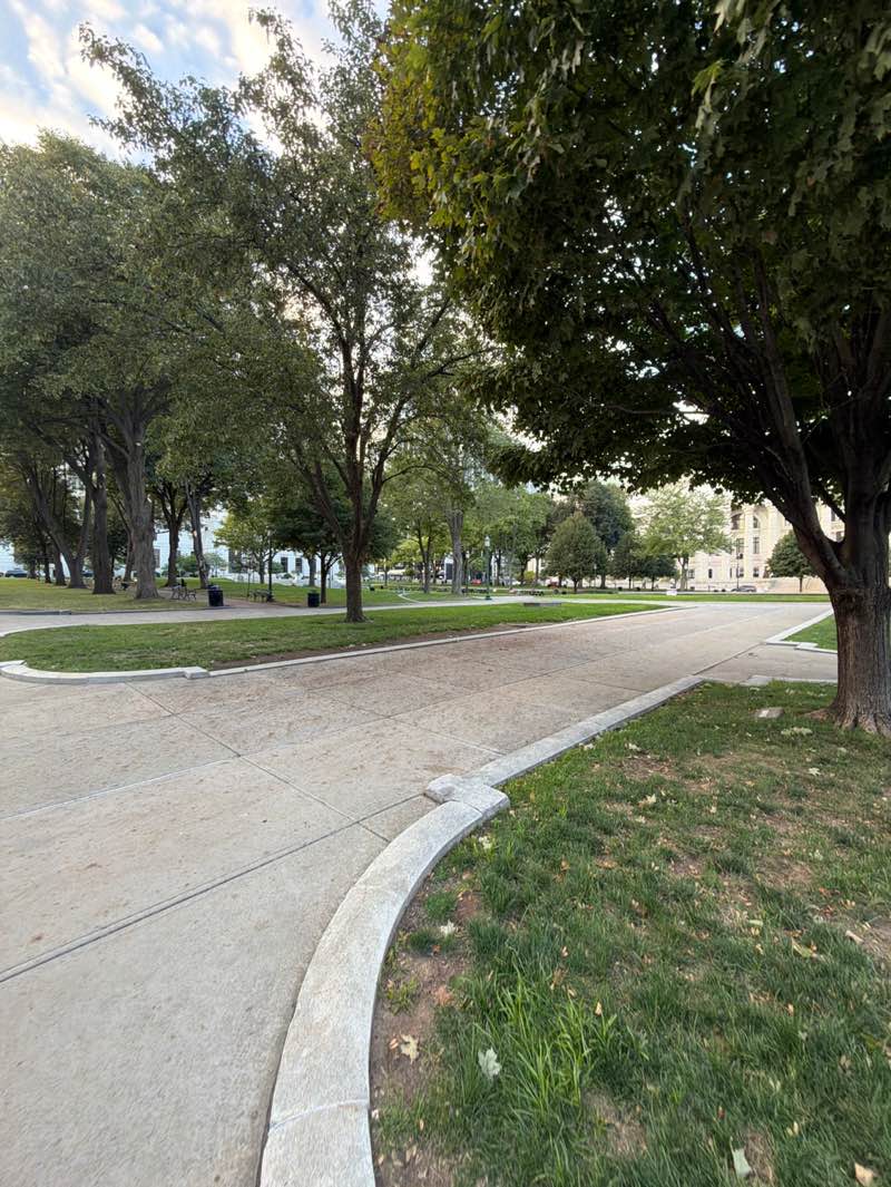 walking near me in West Capitol Park in autumn
