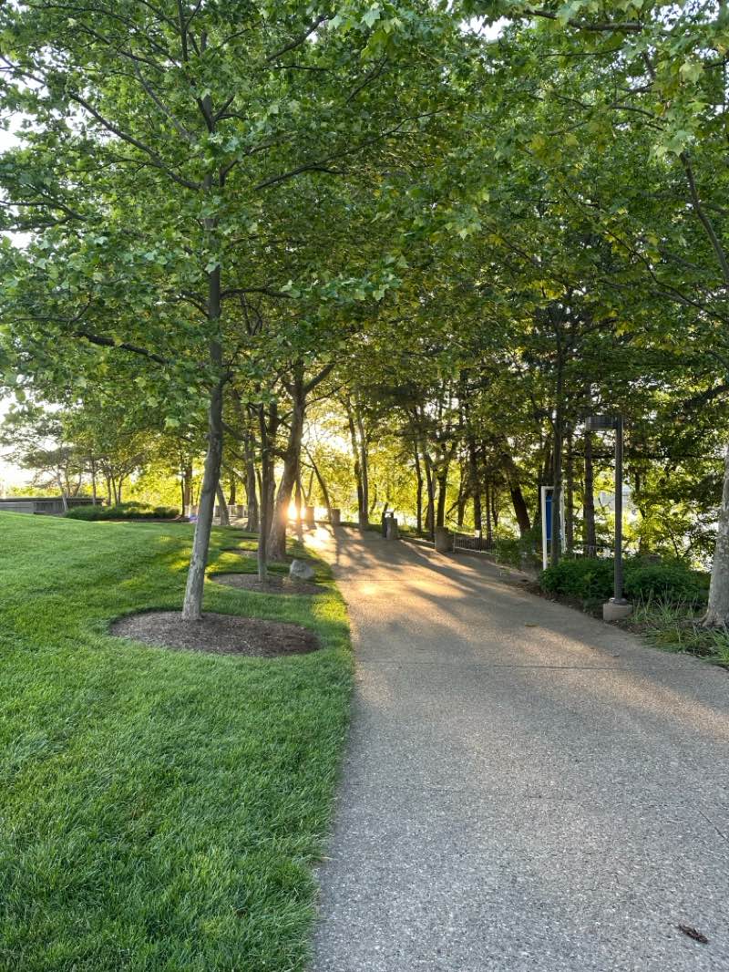 walking near me in Bicentennial Commons in spring