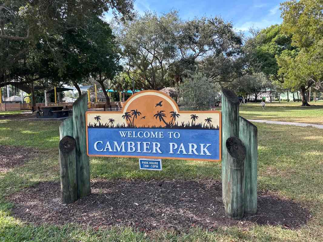 walking near me in Cambier Park in autumn