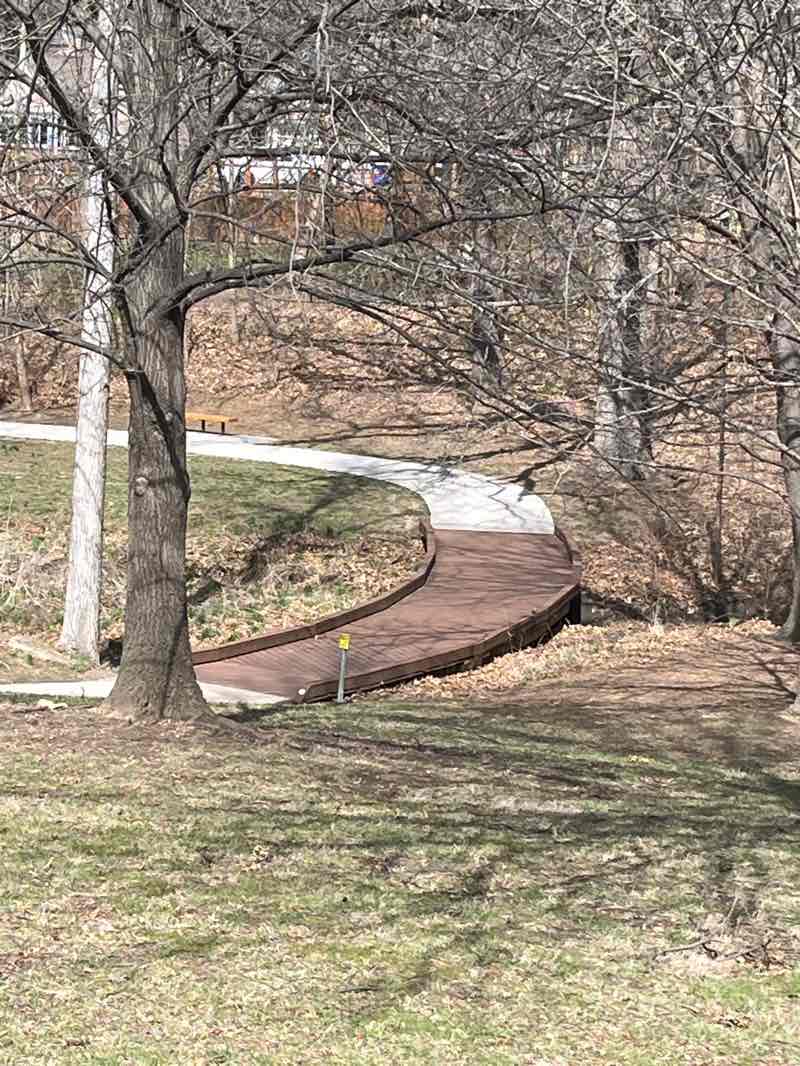 walking near me in Antioch Park in spring
