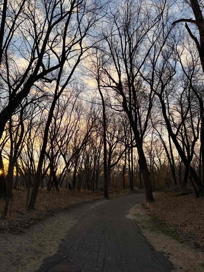 walking near me in Rum River Central Park in autumn