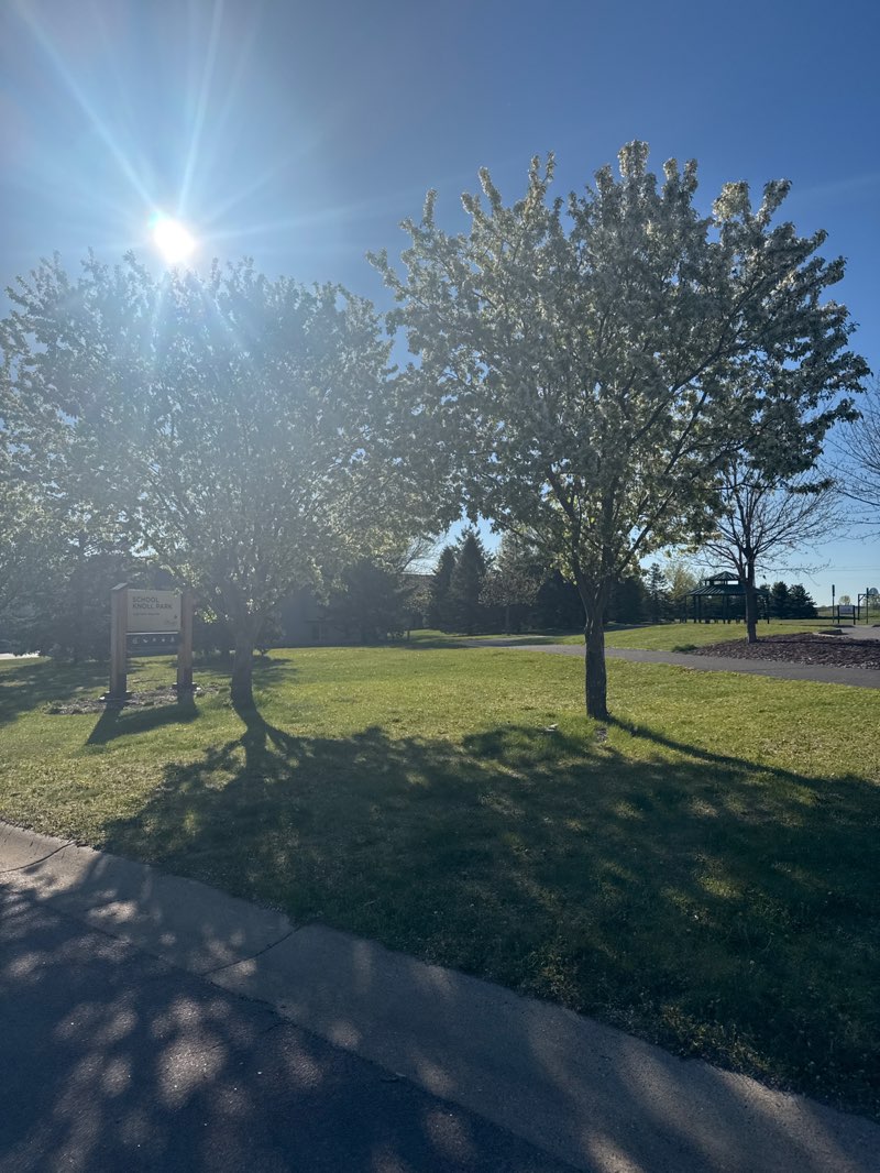 walking near me in School Knoll Park in spring