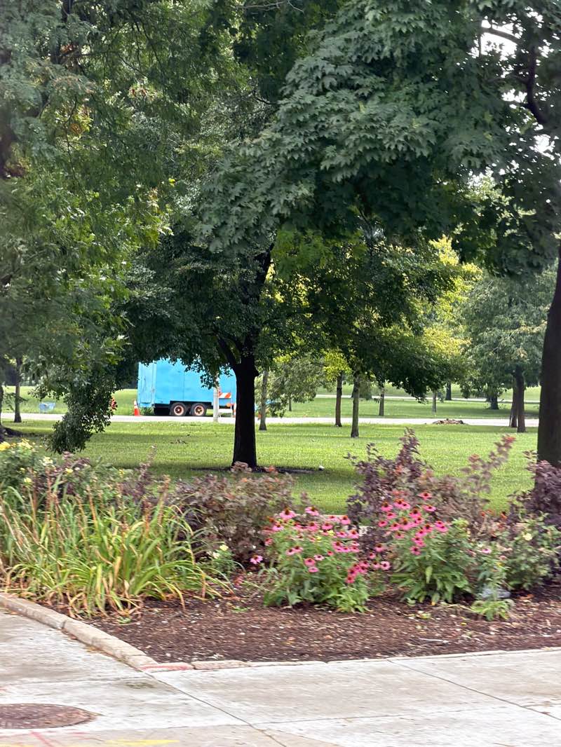 walking near me in Anna and Frederick Douglass Park in summer