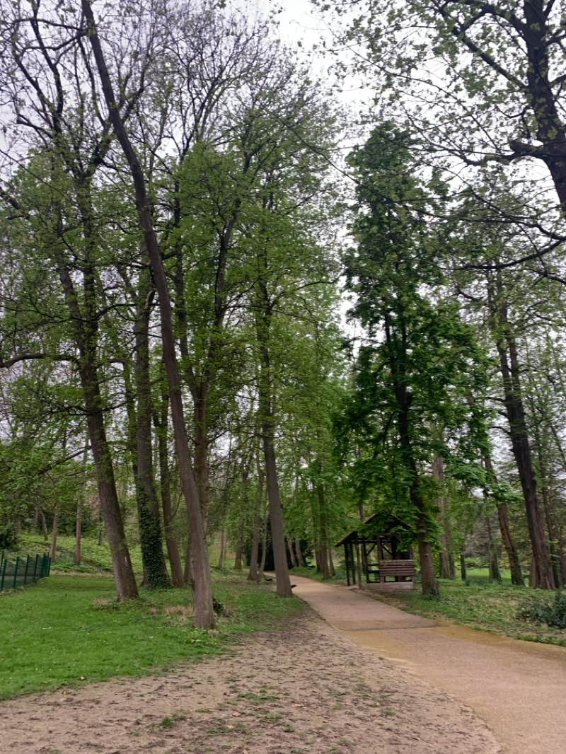 walking near me in Parc Meissonier in winter