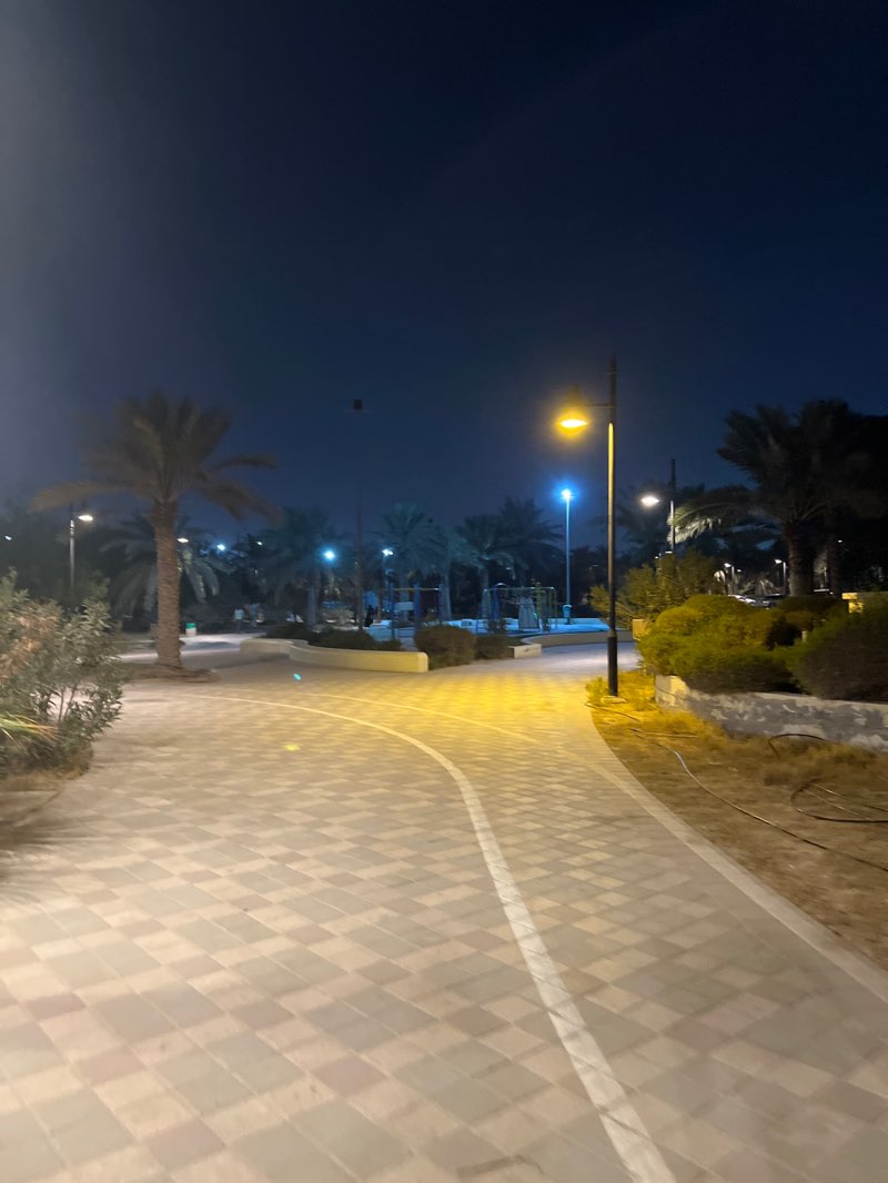 walking near me in Shaikh Khalifa Bin Salman Park in autumn