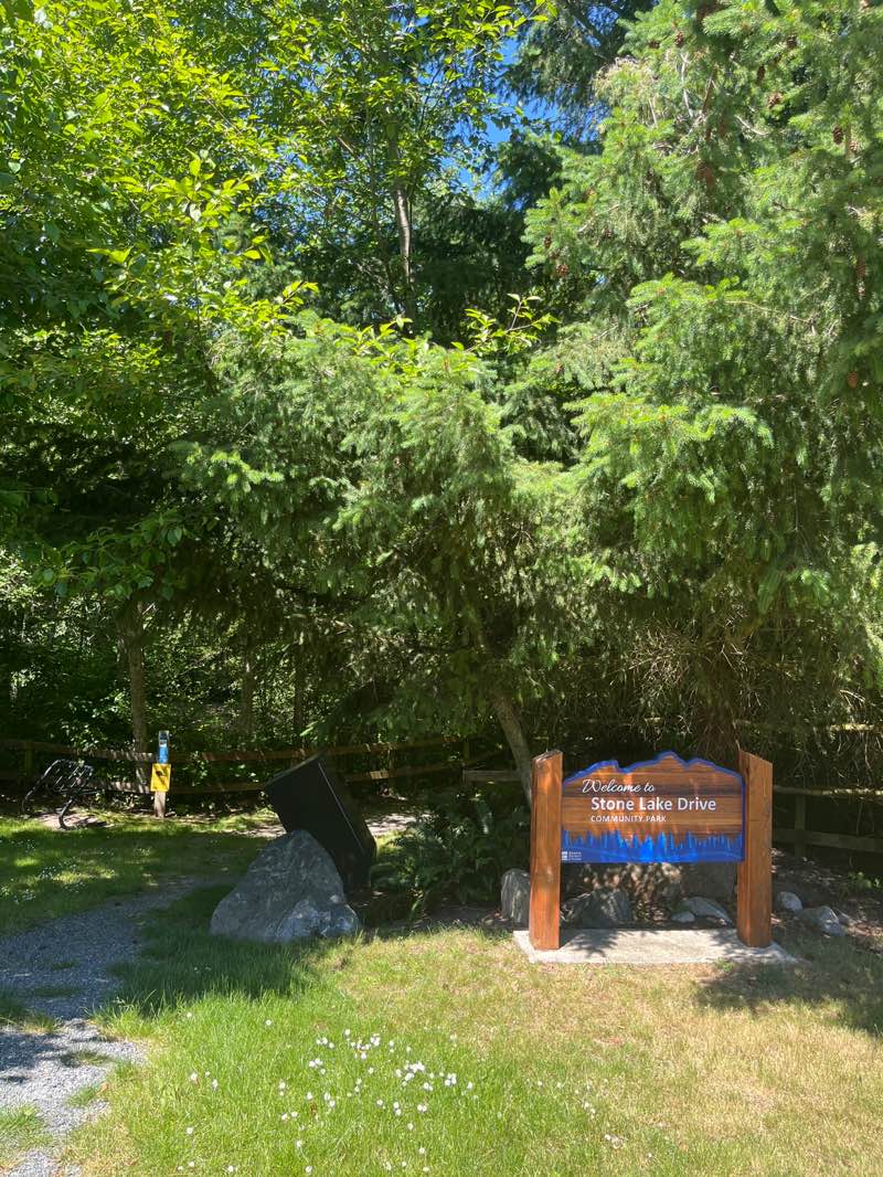 walking near me in Stone Lake Drive Community Park in summer