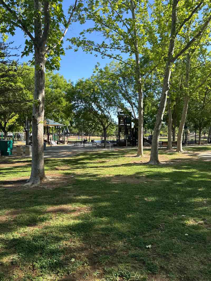 walking near me in Creekside Park in spring