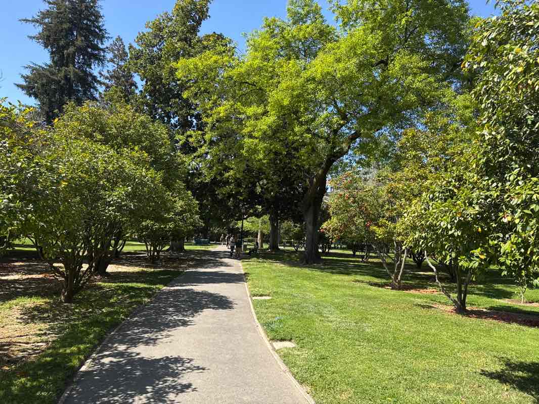 walking near me in Capitol Park in spring