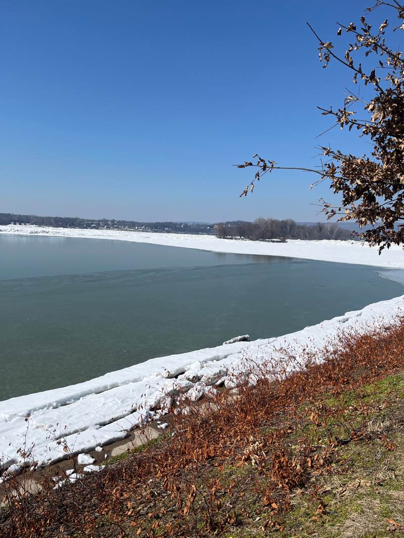 walking near me in Riverfront Park in winter