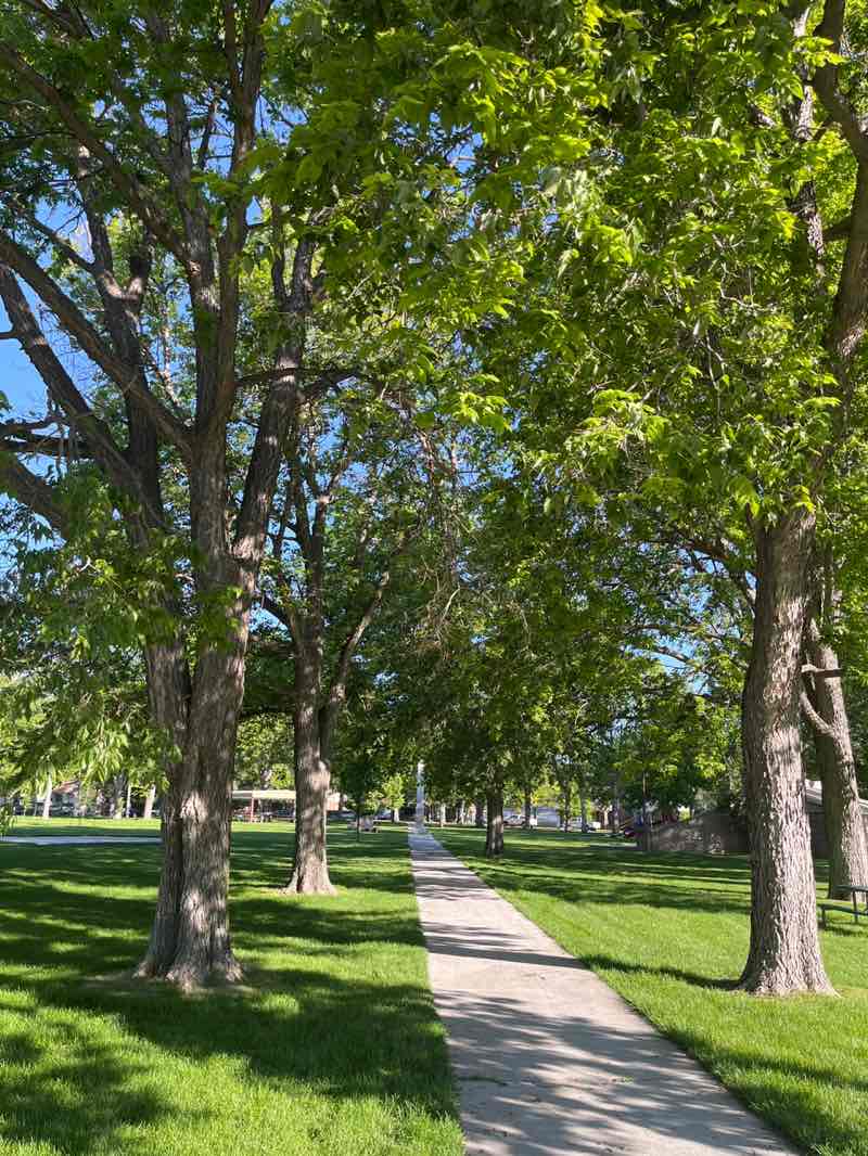 walking near me in Legion Park in summer