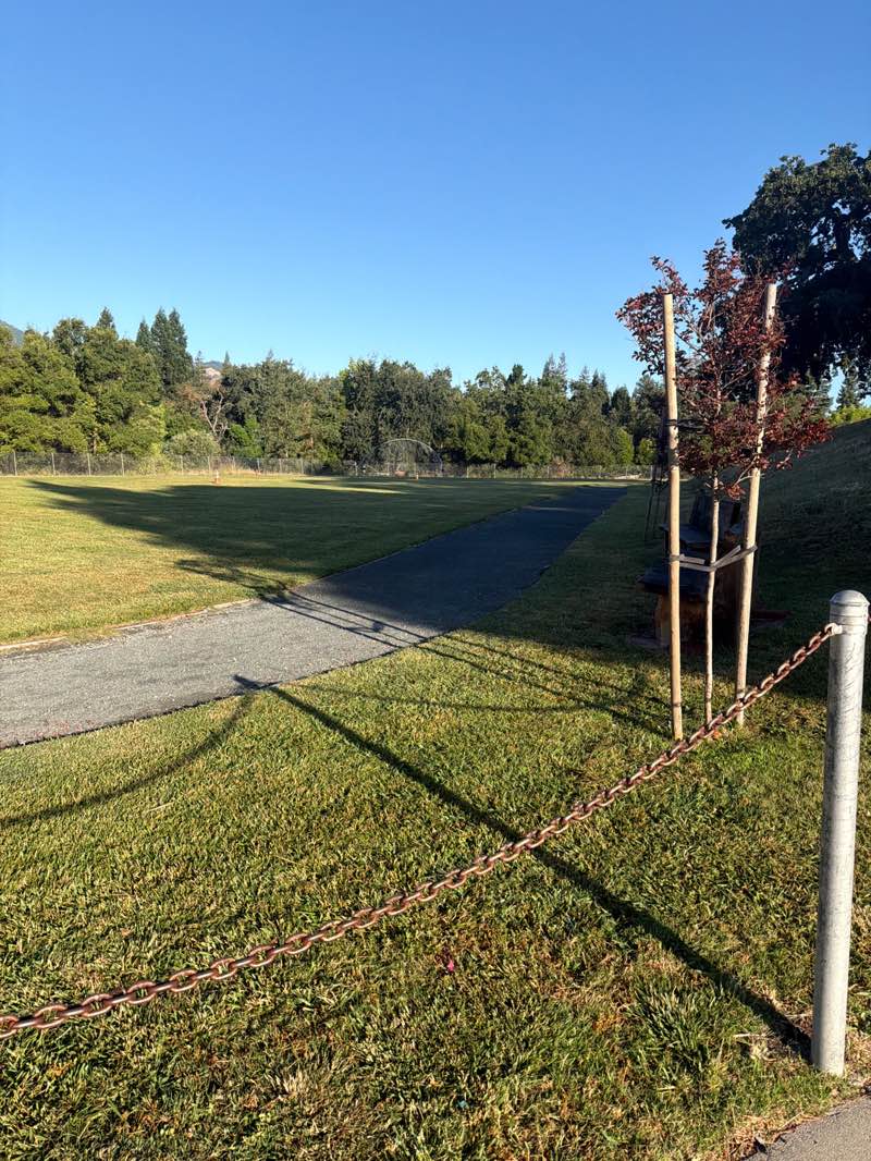 walking near me in La Vista Park in summer