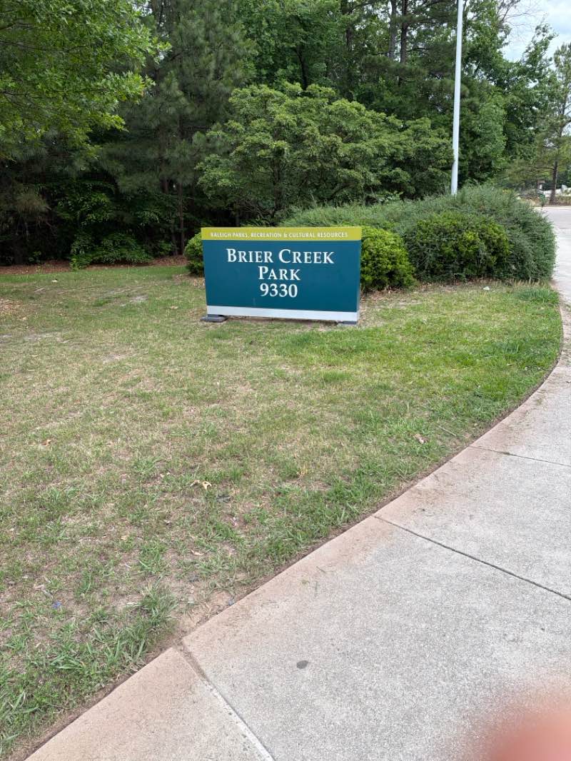 walking near me in Brier Creek Park in summer