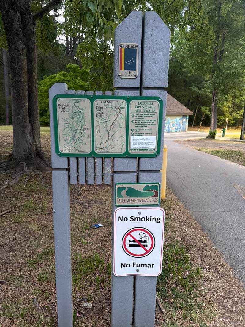 walking near me in Garrett Road Park in spring