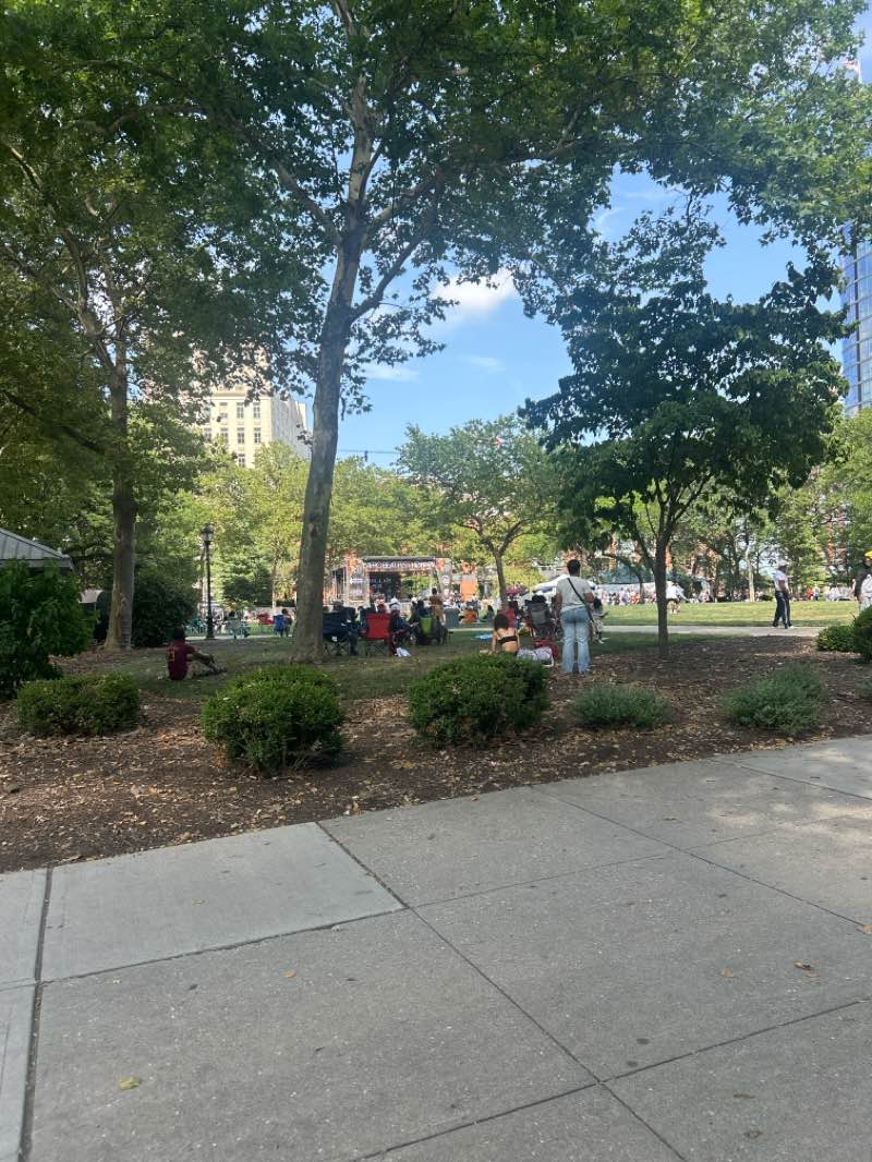 walking near me in Military Park in summer