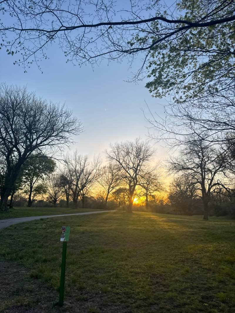 walking near me in King Jack Park in spring