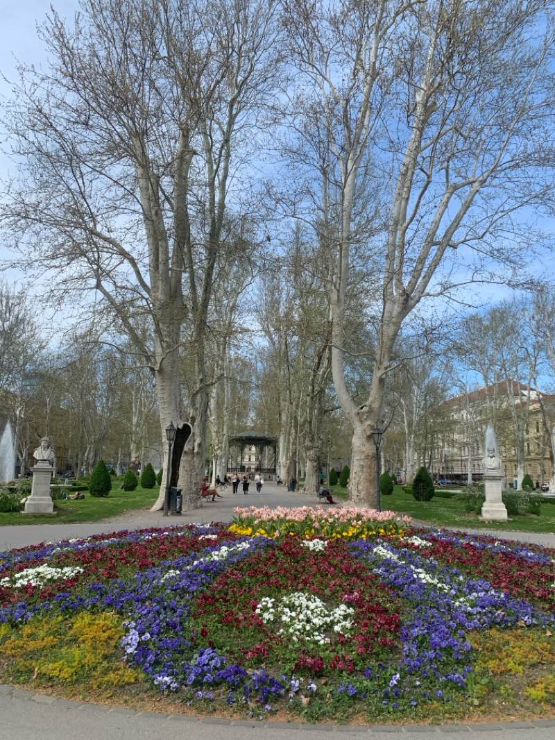 walking near me in Zrinjevac in spring