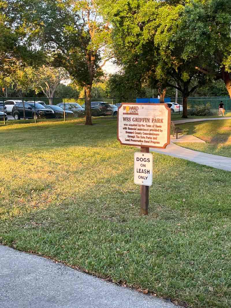 walking near me in Wes Griffin Park in spring