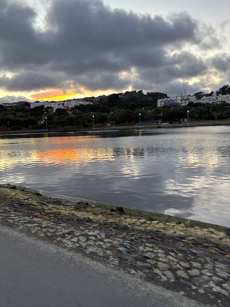 walking near me in Aotea Lagoon in spring