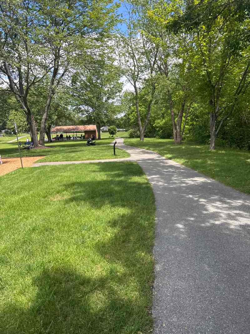 walking near me in Penn Oaks Park in spring