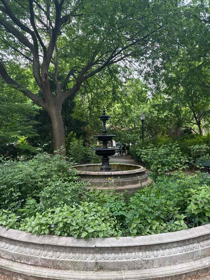 walking near me in Van Vorst Park in spring