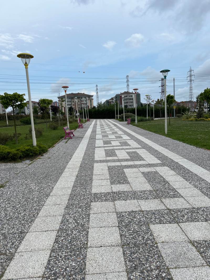 walking near me in Nefes Park in winter