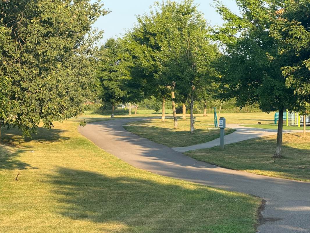 walking near me in C.B Wright Park in autumn