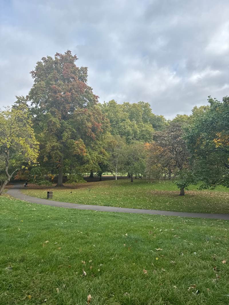 walking near me in Battersea Park in autumn