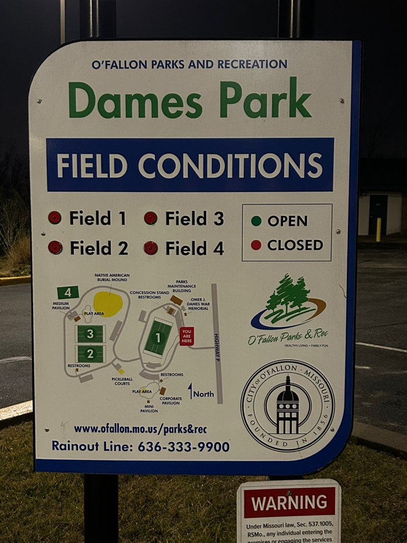 walking near me in Dames Park in winter