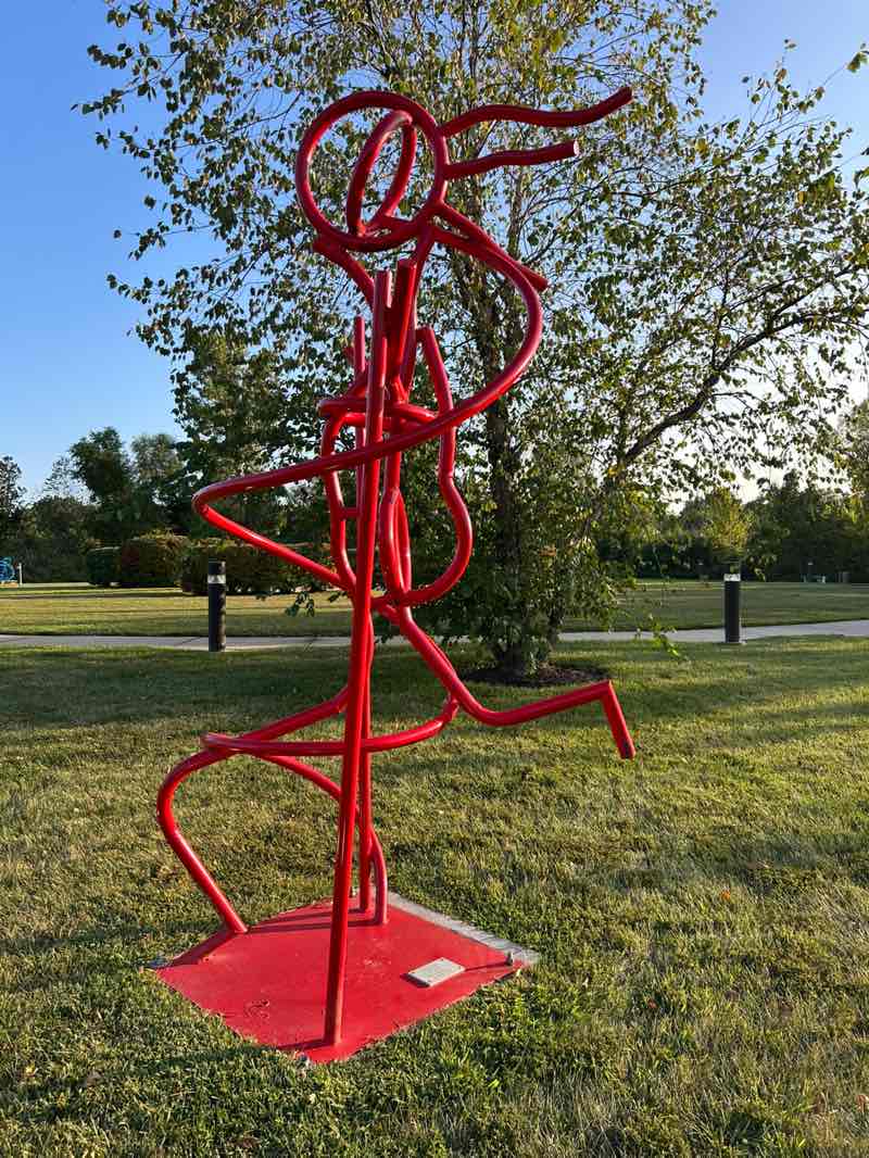 walking near me in Boardwalk Springs Park in autumn