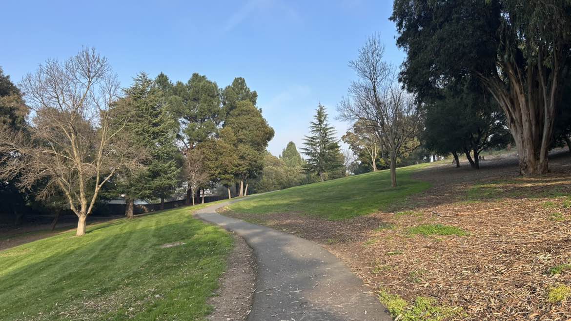 walking near me in Viewpoint Top Park in winter