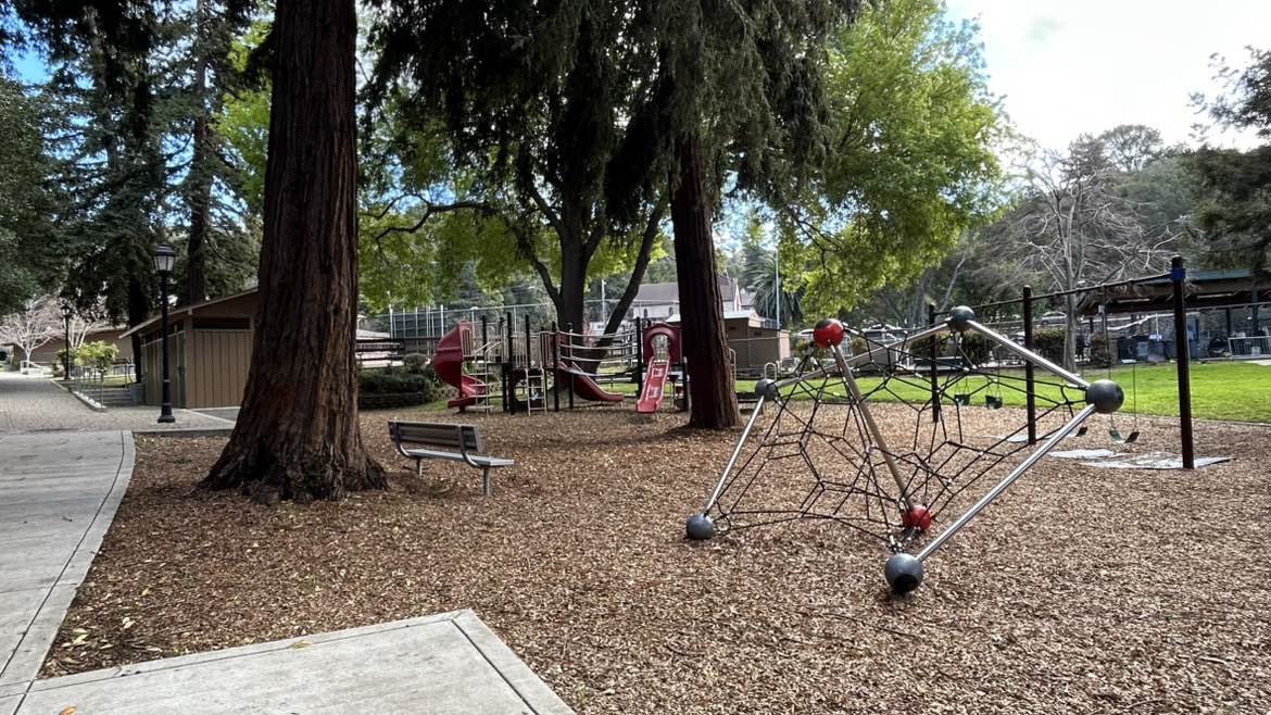 walking near me in Alexander Park in winter