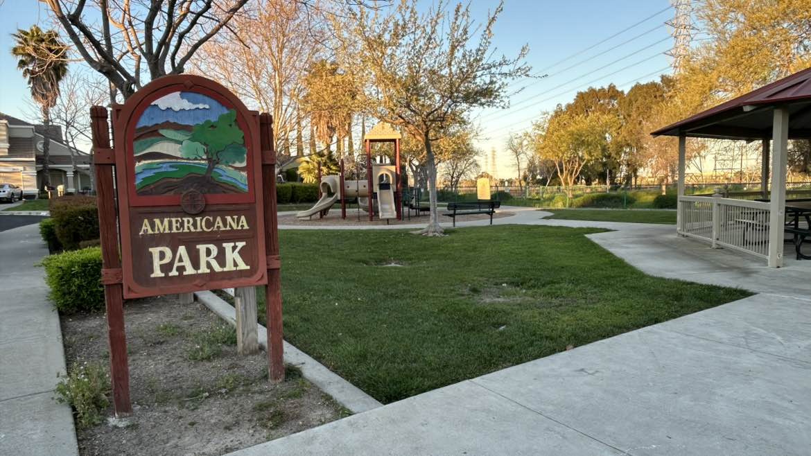 walking near me in American Park in spring