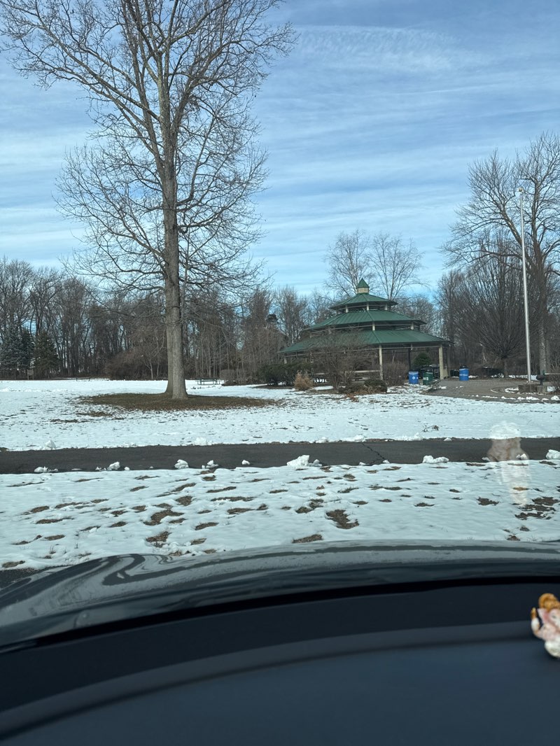 walking near me in Beachwoods Park in winter