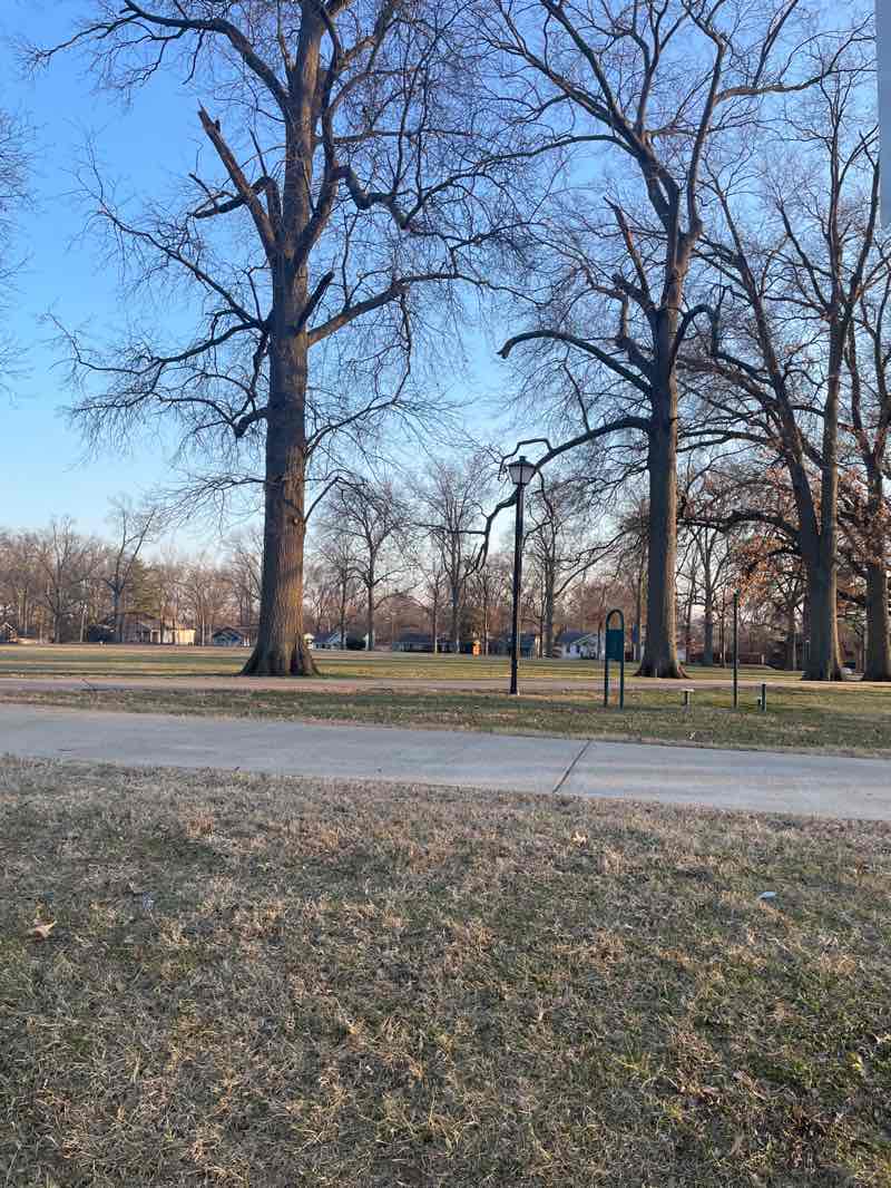 walking near me in Millar Park in winter