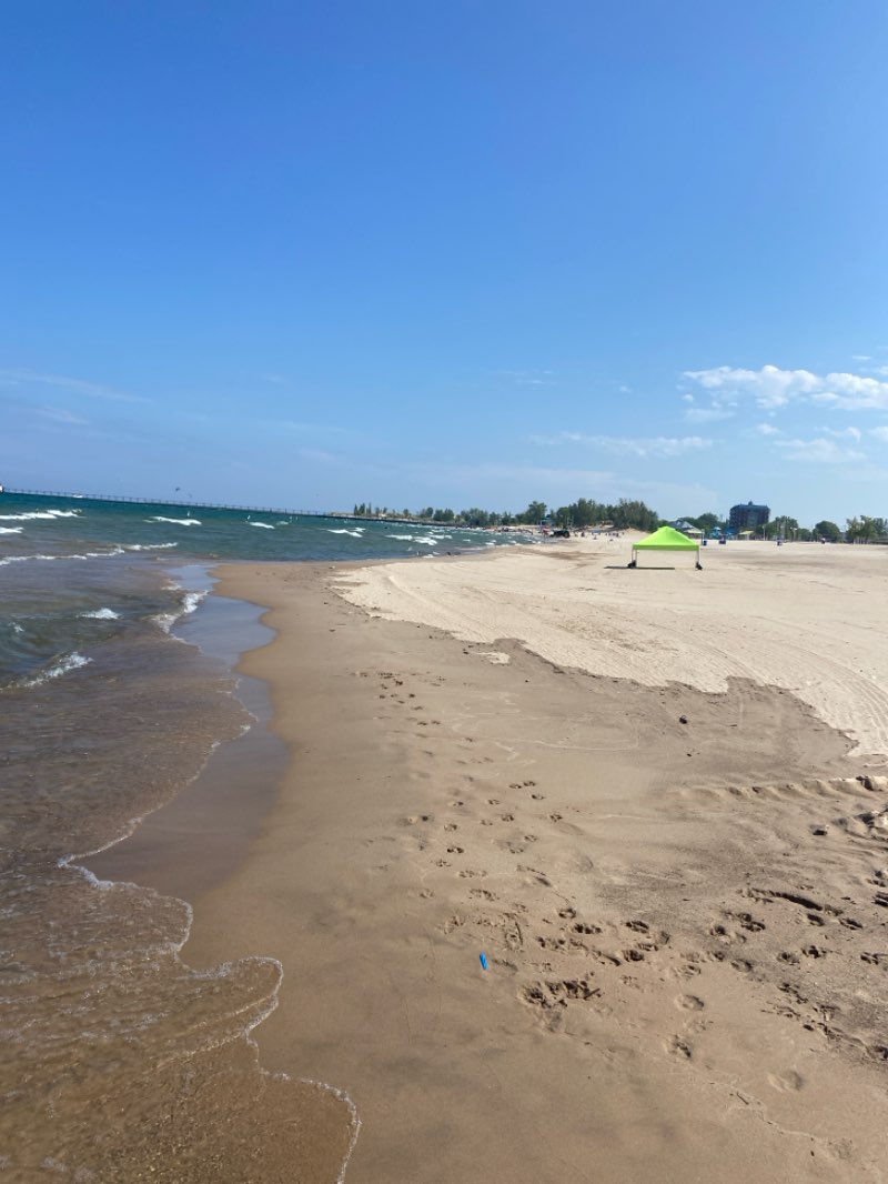walking near me in Silver Beach County Park in summer