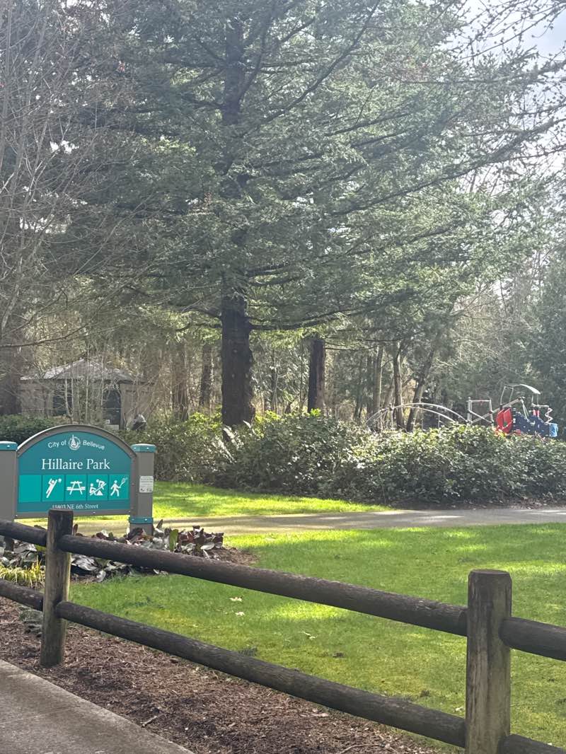 walking near me in Hillaire Park in spring