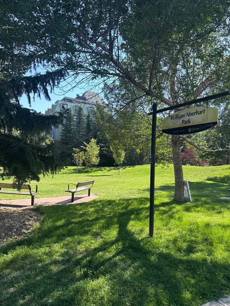 walking near me in William Aberhart Park in summer