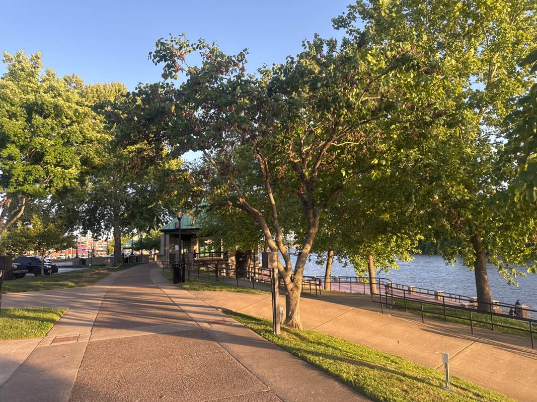 walking near me in McGregor Park in spring