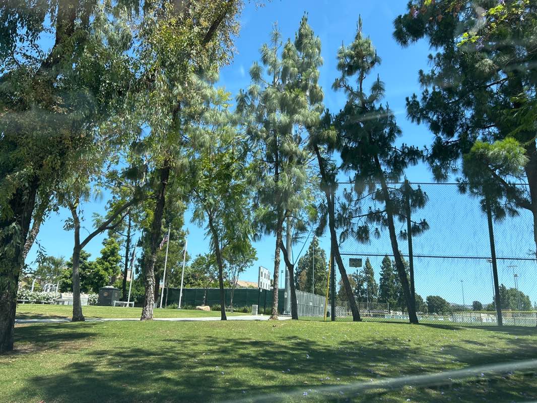 walking near me in Veterans Park in spring