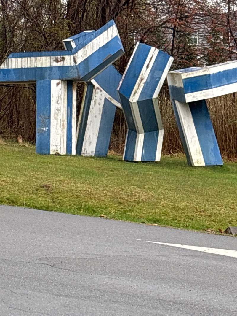 walking near me in Riker Hill Art Park in spring