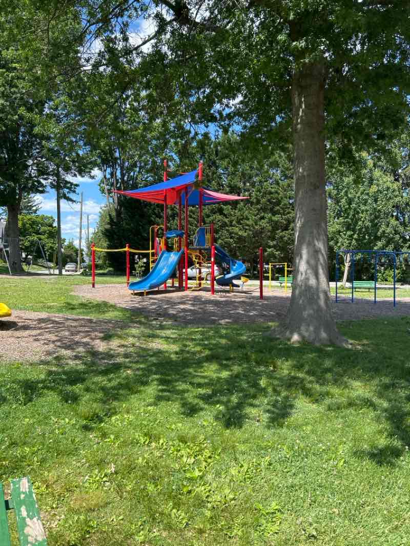 walking near me in Grasslyn Playground in summer