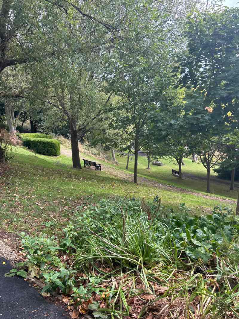 walking near me in Nothe Gardens in autumn